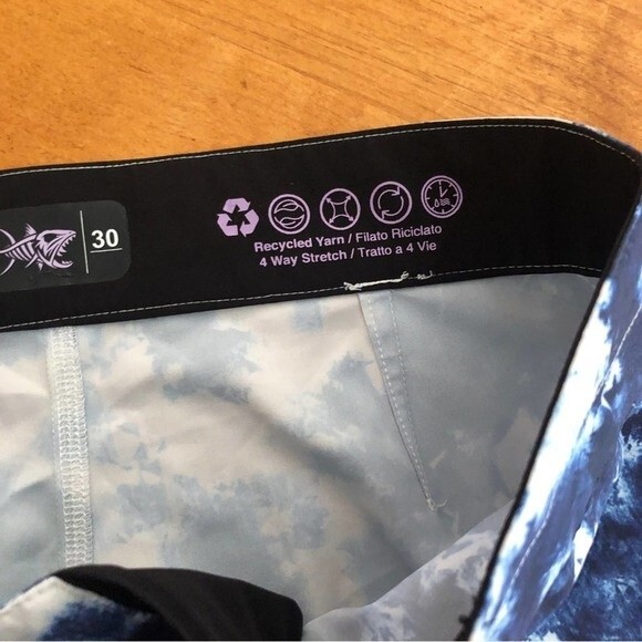 Psycho Tuna Board Shorts Men’s Size 30 USA Flag Tie-Dye 4-Way Stretch Surf Swim - Picture 5 of 10